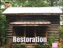 Historic Log Cabin Restoration  Ranburne, Alabama